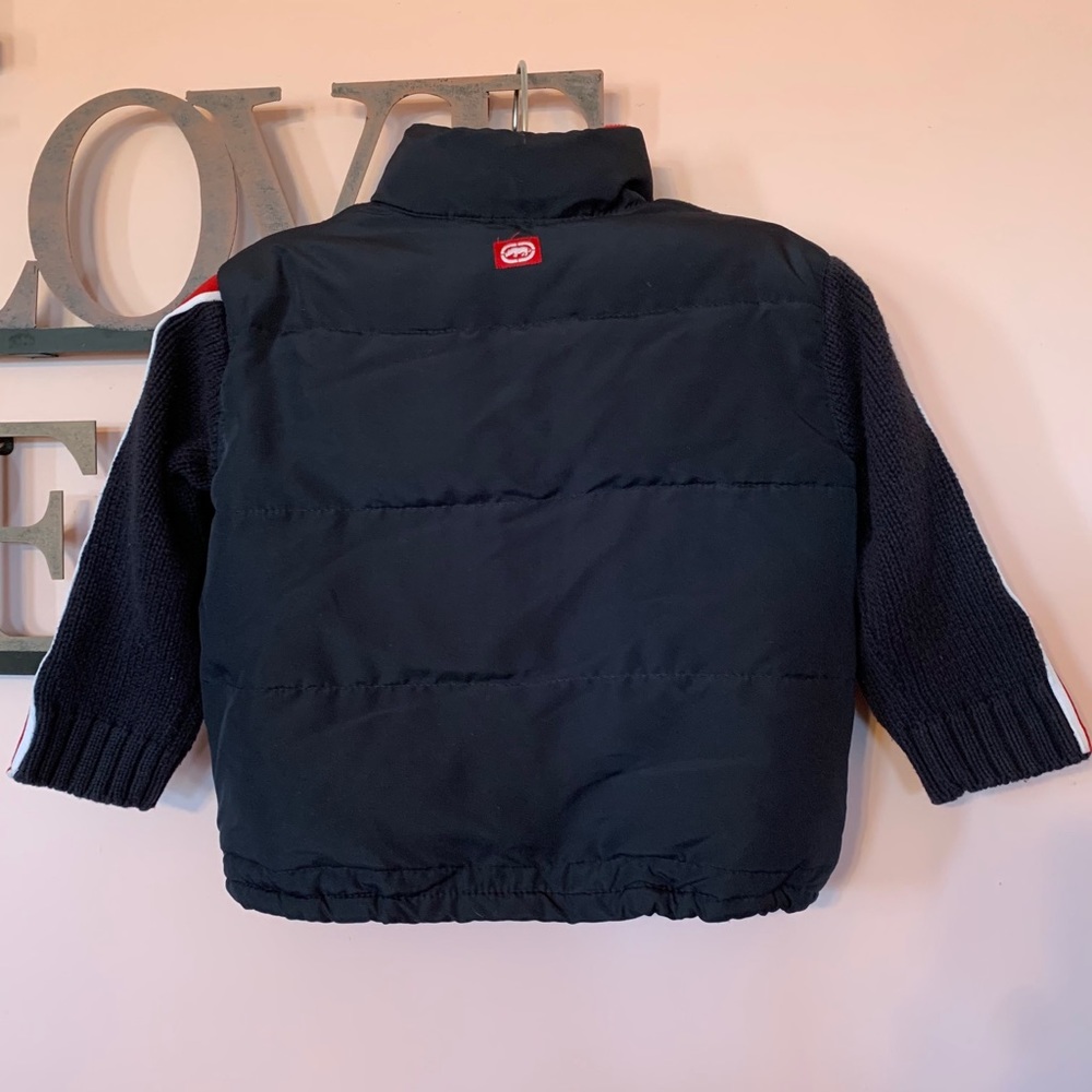 Ecko Unltd Puffer Coat Navy Blue/Red - Picture 7 of 10